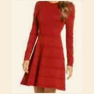 ELIZA J KNIT SWEATER FLARE DRESS